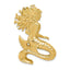 14K Gold Diamond-Cut Mermaid Slide Pendant with Polished & Satin Finish