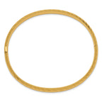 14k 4/16 Textured Hinged Bangle
