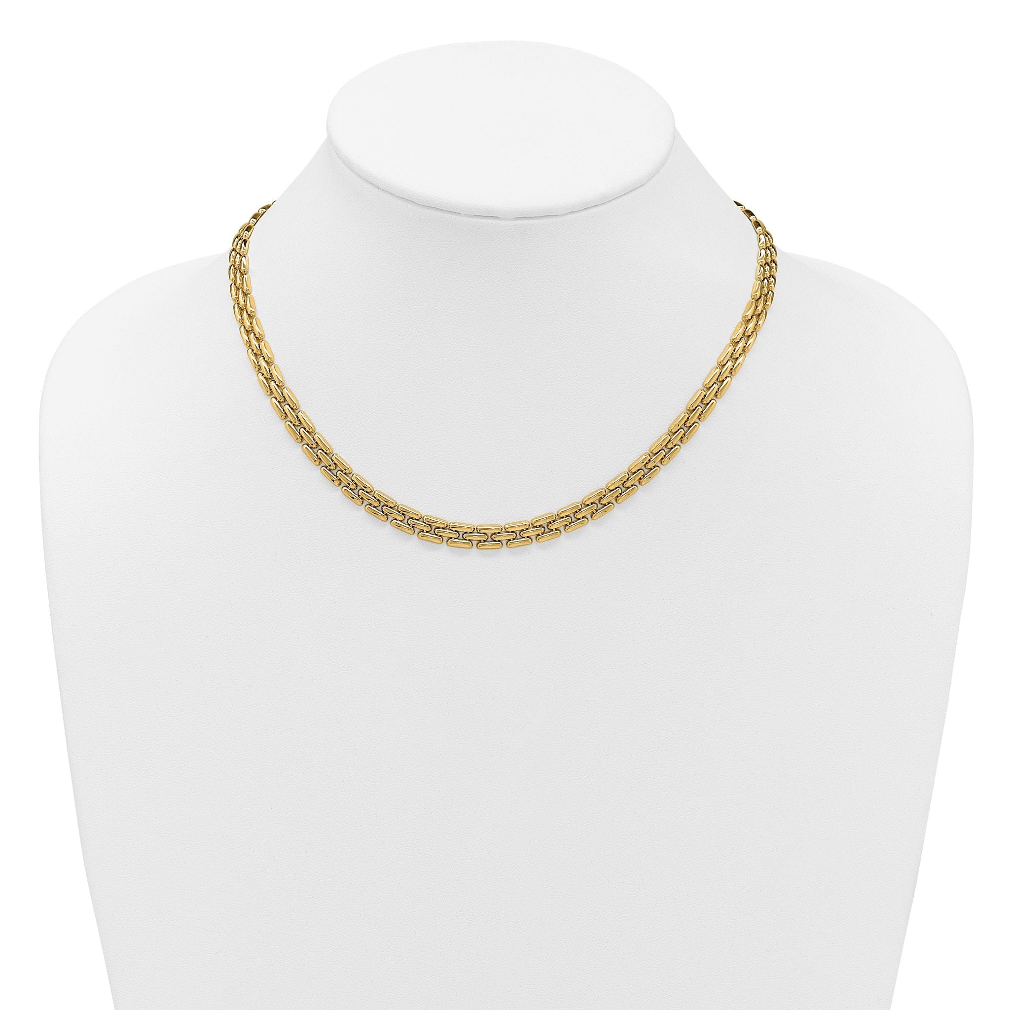 14K Polished 6.3mm Fancy Link Necklace