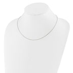 0.85mm 10K White Gold Box Chain