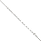 8-Sided Box Chain Necklace in Sterling Silver, 1.35mm