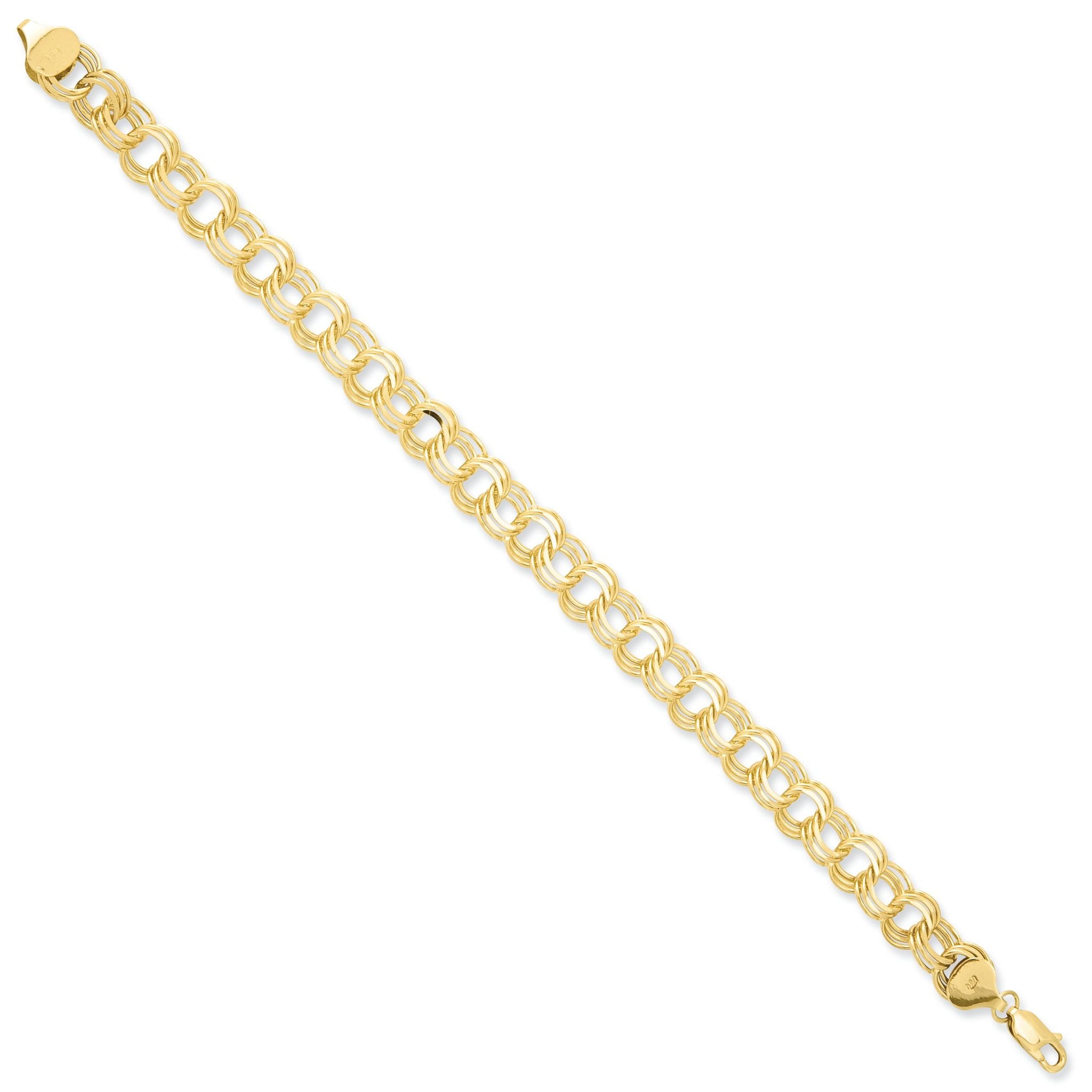 14k Triple Link Charm Bracelet Main image
