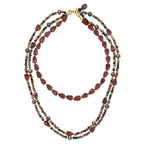 Sterling Silver Gold-plated Multi Stone Adj. 17in or 40in Necklace