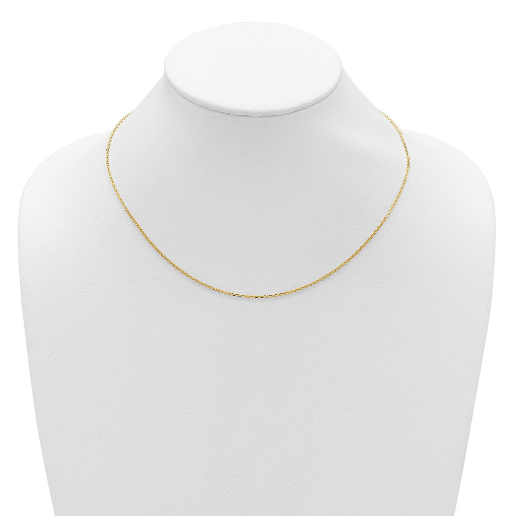 14k 1.5mm D/C Square Cable 1in+1in Adjustable Chain