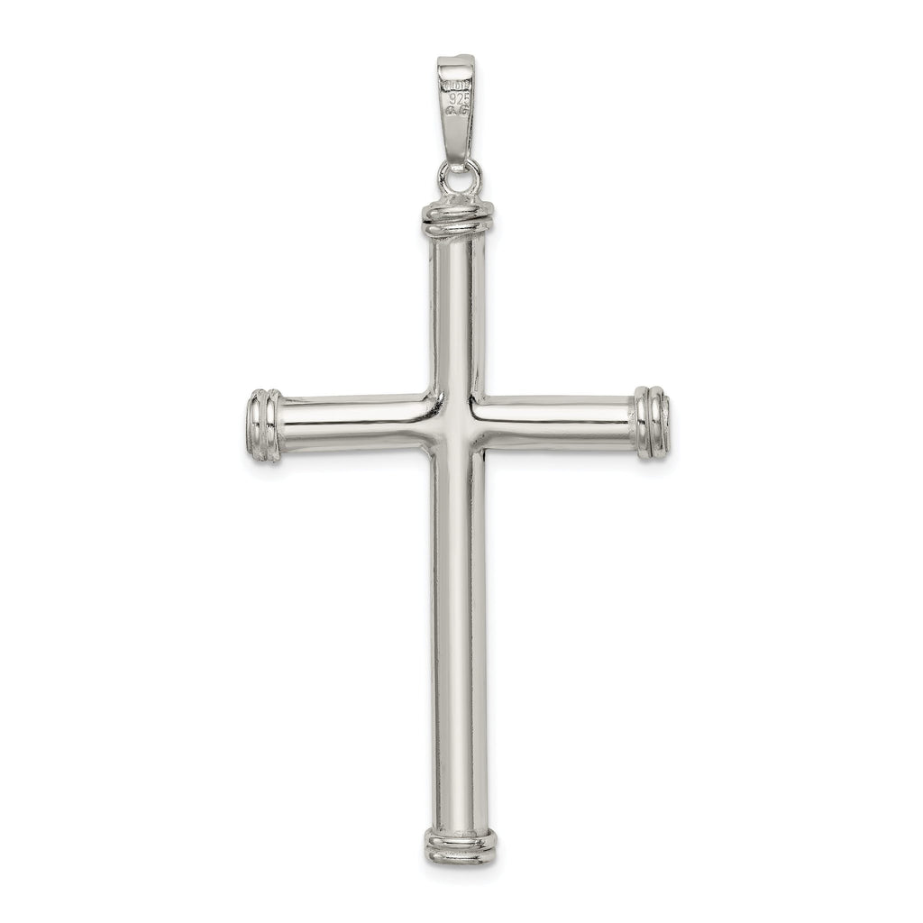Sophia Jewelers 925 Sterling Silver Hollow Cross Pendant with Anti-Tarnish Finish