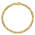14k Polished 4mm Paperclip Link 7.5 inch Bracelet