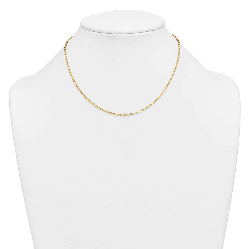 14K Gold Filled Flat Cable Chain Necklace in 2.0mm Width