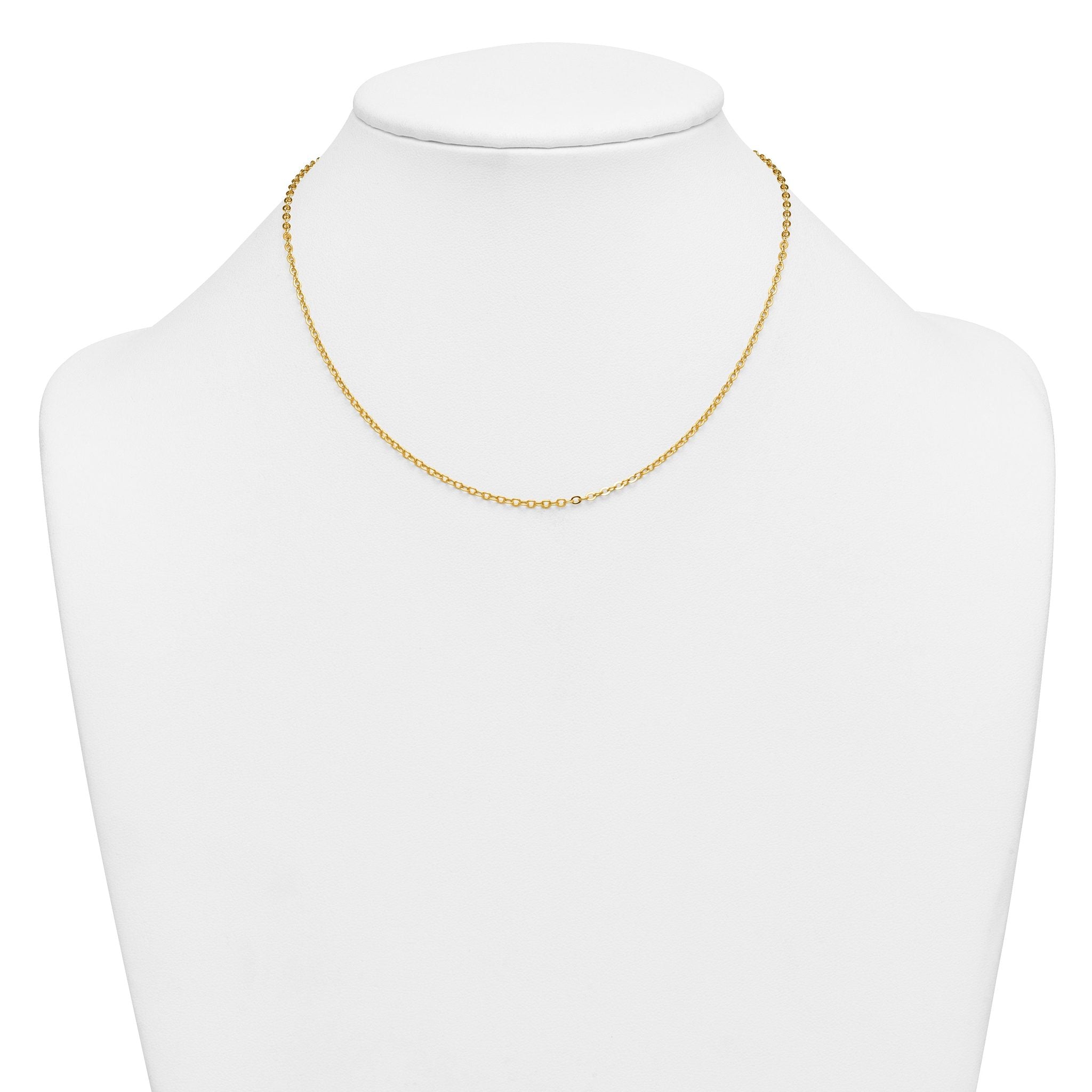 14K Gold Filled Flat Cable Chain Necklace in 2.0mm Width