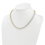 14k 18 7/8 carat Lab Grown Diamond VS/SI+ G+ Complete Round 18 inch Graduated Tennis Necklace