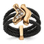 Edward Mirell Black Ti & Bronze Cable White Sapphire Cable Flexible Ring