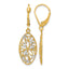 10K Yellow Gold Diamond-Cut Leverback Earrings