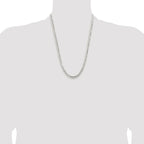 Concave Beveled Curb Chain in Sterling Silver, 5.65mm
