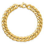 14K Polished Fancy Curb Link Bracelet