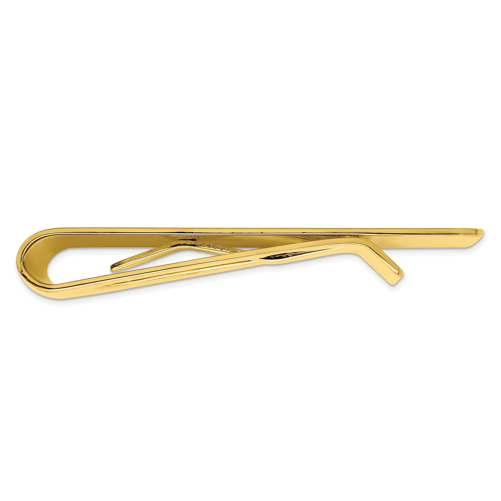 Gold-plated Kelly Waters Criss Cross Pattern Engraveable Money Clip Secondary image