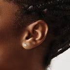 14K Yellow Gold 3/8 ct Lab-Created Diamond VS/SI+ G+, 3-Prong Stud Earrings