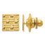 14K Gold Men's Polished Basketweave Tie Tac with Textured Finish