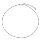 Sterling Silver 1.35mm With  2in extender Neckwire Chain