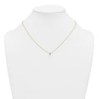 14k 1/2 carat Lab Grown Diamond VS+ F+ Heart Complete 18 inch Four Prong Pendant Necklace