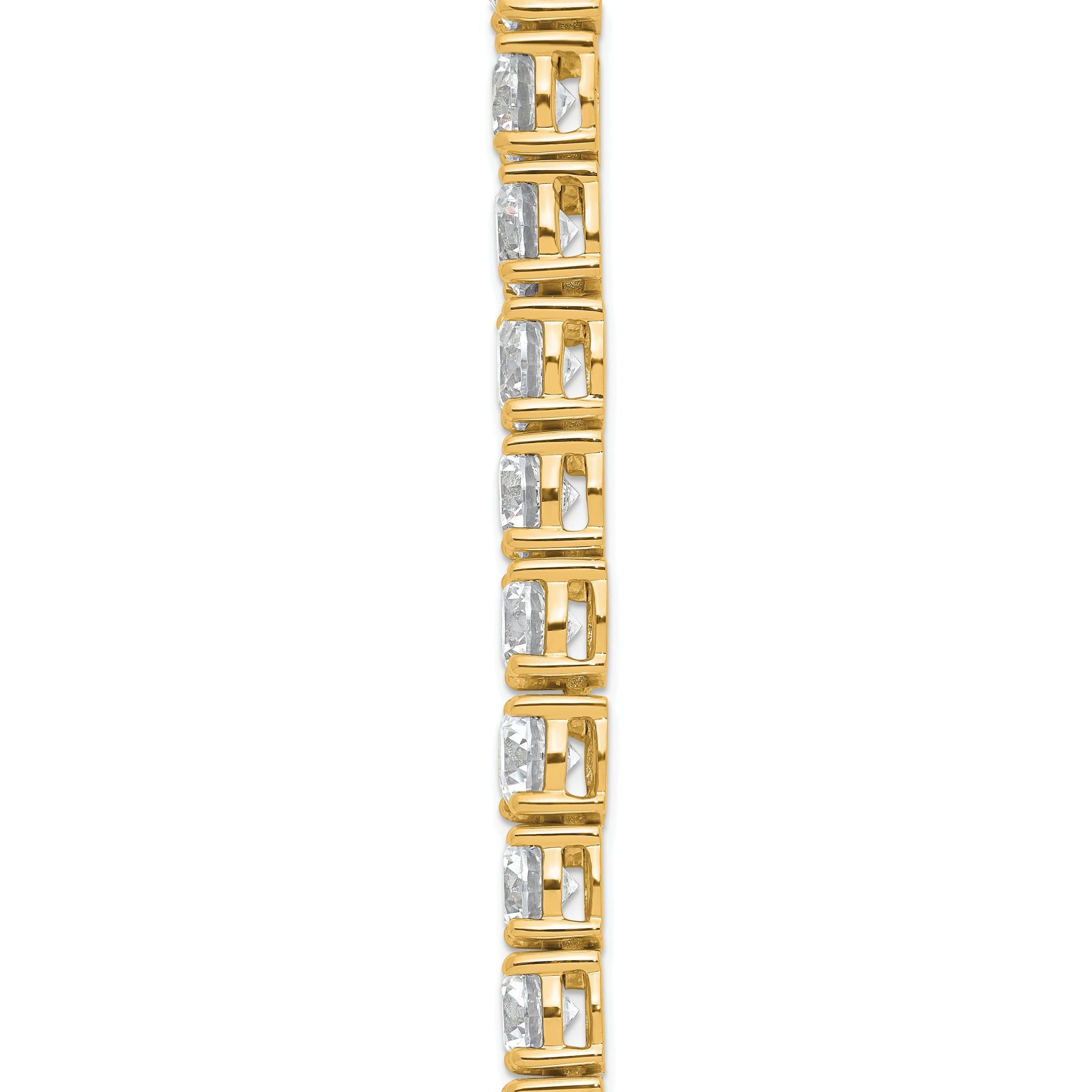 14k 40 3/8 carat Lab Grown Diamond VS/SI+ G+ Complete Round 20 inch Graduated Tennis Necklace