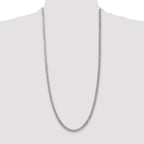 Pavé Curb Chain Necklace in Sterling Silver, 4.5mm