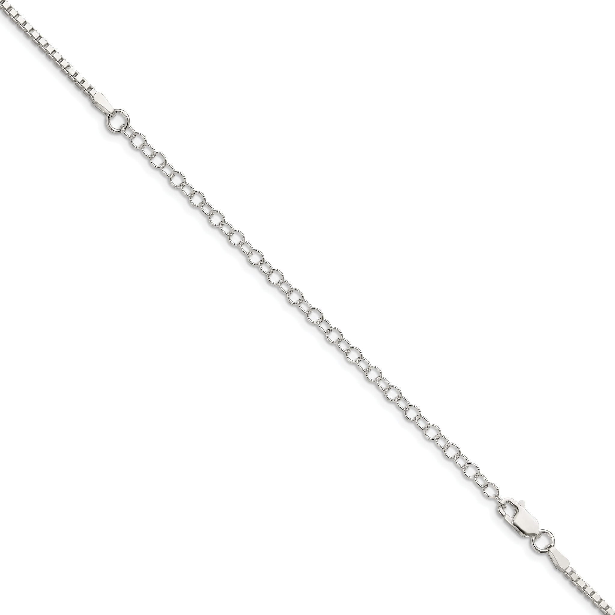 Box Chain Necklace in Sterling Silver, 1.75mm