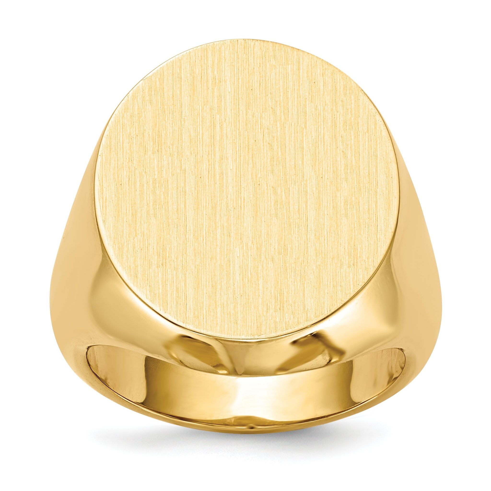 14k 18.0x20.0mm Closed Back Mens Signet Ring Main image