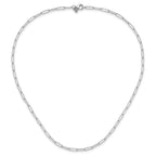 14K White Gold Polished Fancy Link Necklace