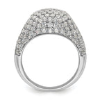 14k White Gold 2 3/8 carat Lab Grown Diamond VS/SI+ G+ Complete Cluster Fashion Ring