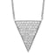 Sterling Silver Rhodium-plated CZ Triangle Dangle Necklace