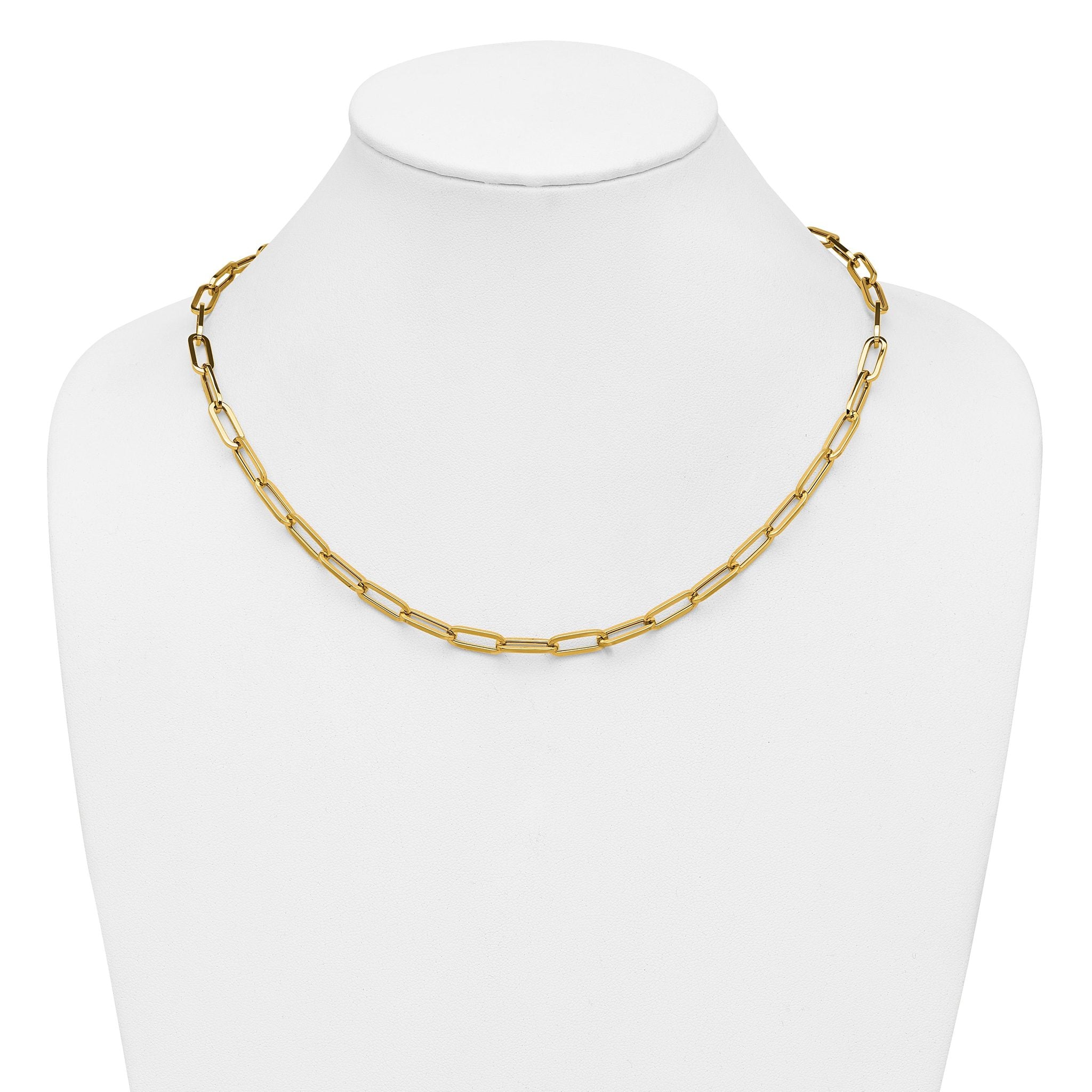 14K Polished Fancy Link Necklace