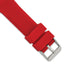 Red Silicone Watch Band with Stainless Steel Buckle, 24mm