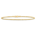 Diamond-Cut Quadruple Rope Anklet in 10K Yellow Gold, 1.85mm