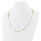 Sterling Silver Gold-plated Adjustable 1.5mm Round Box Chain