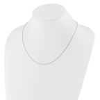 0.7mm 10K White Gold Box Chain