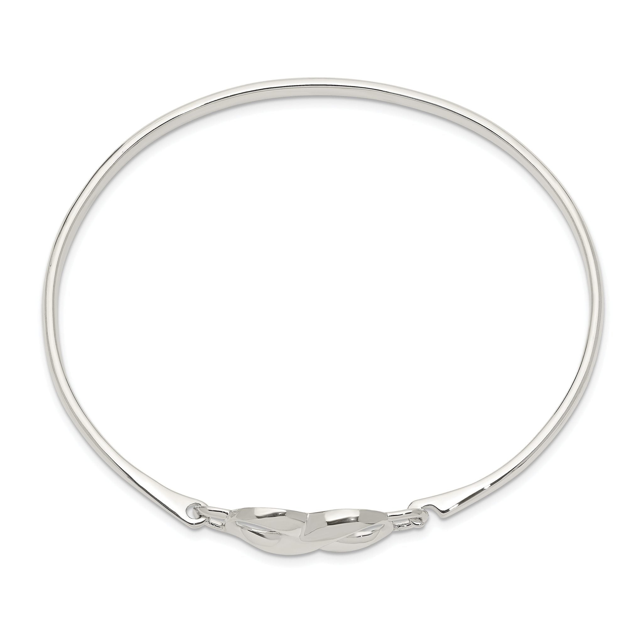 Sophia Jewelers 925 Sterling Silver Infinity Bangle with Polished Elegant Design Secondary image