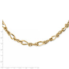 Sophia Jewelers 14K Gold Polished Fancy Link 18in Women's Necklace