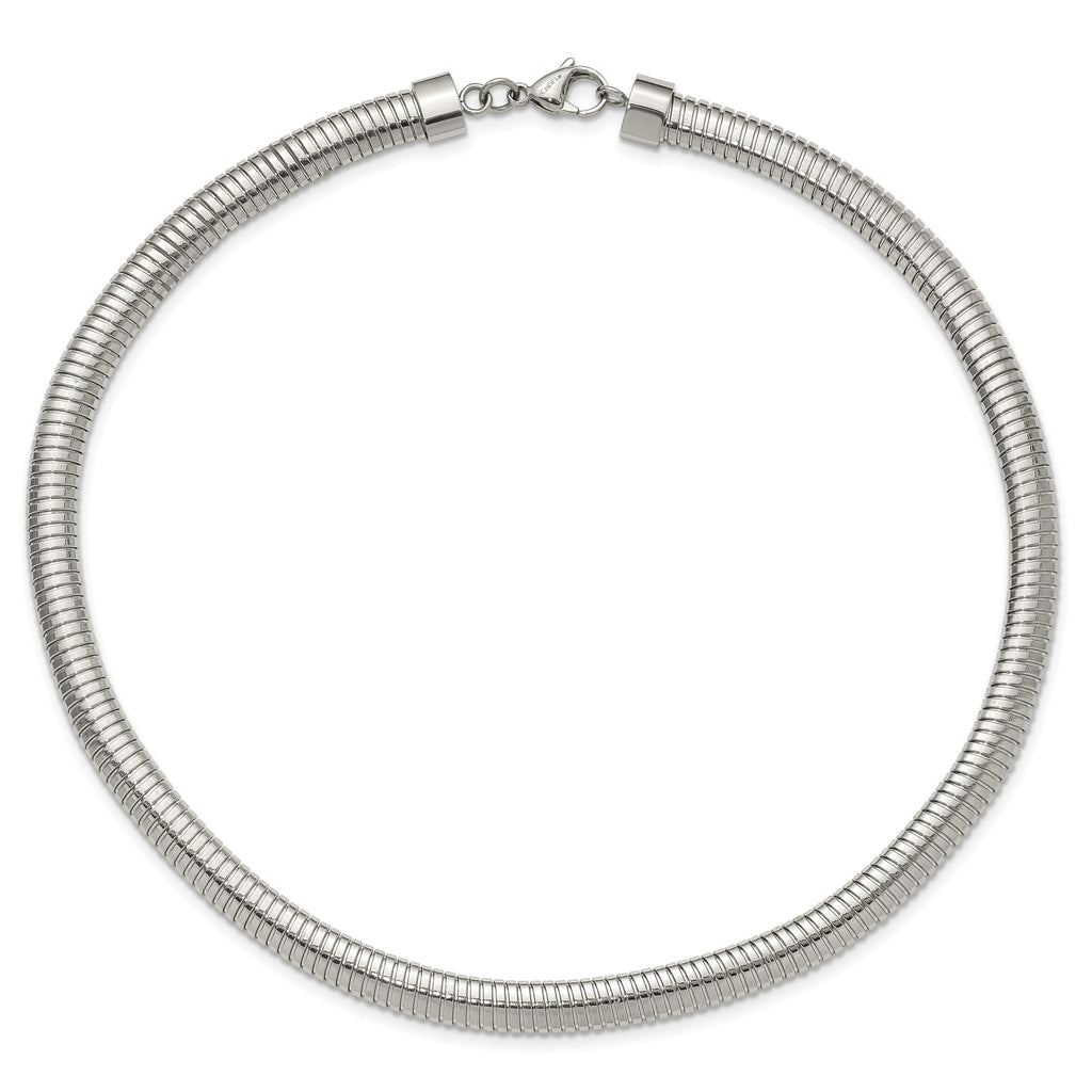 Polished Curb Chain Necklace in Stainless Steel, 8mm