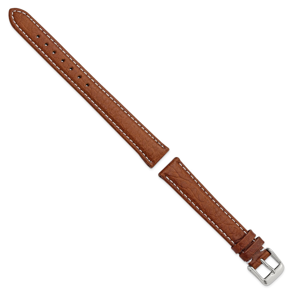 Havana Sport Leather Watch Band in Brown, 18mm