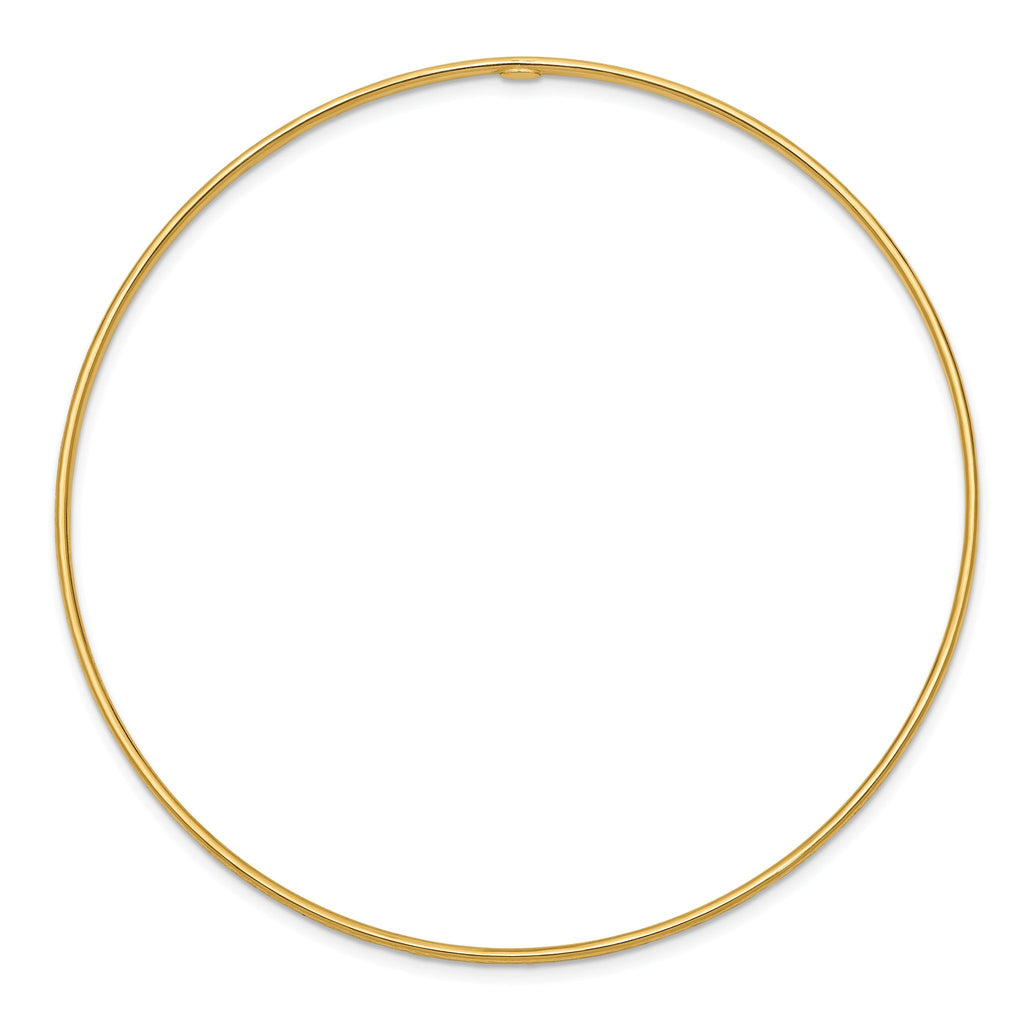 10k 1.5mm Diamond-Cut Slip-on Bangle Bracelet
