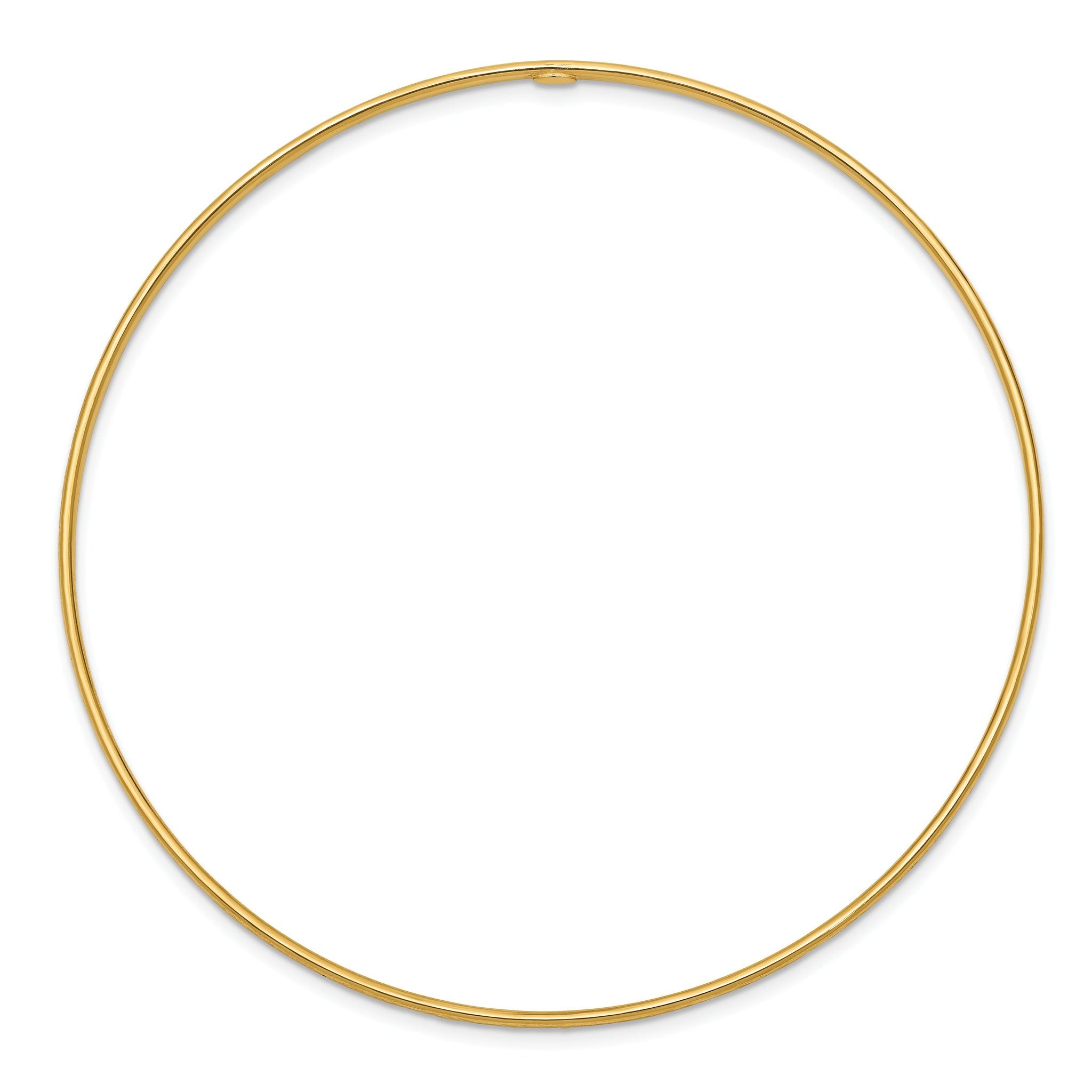 10k 1.5mm Diamond-Cut Slip-on Bangle Bracelet