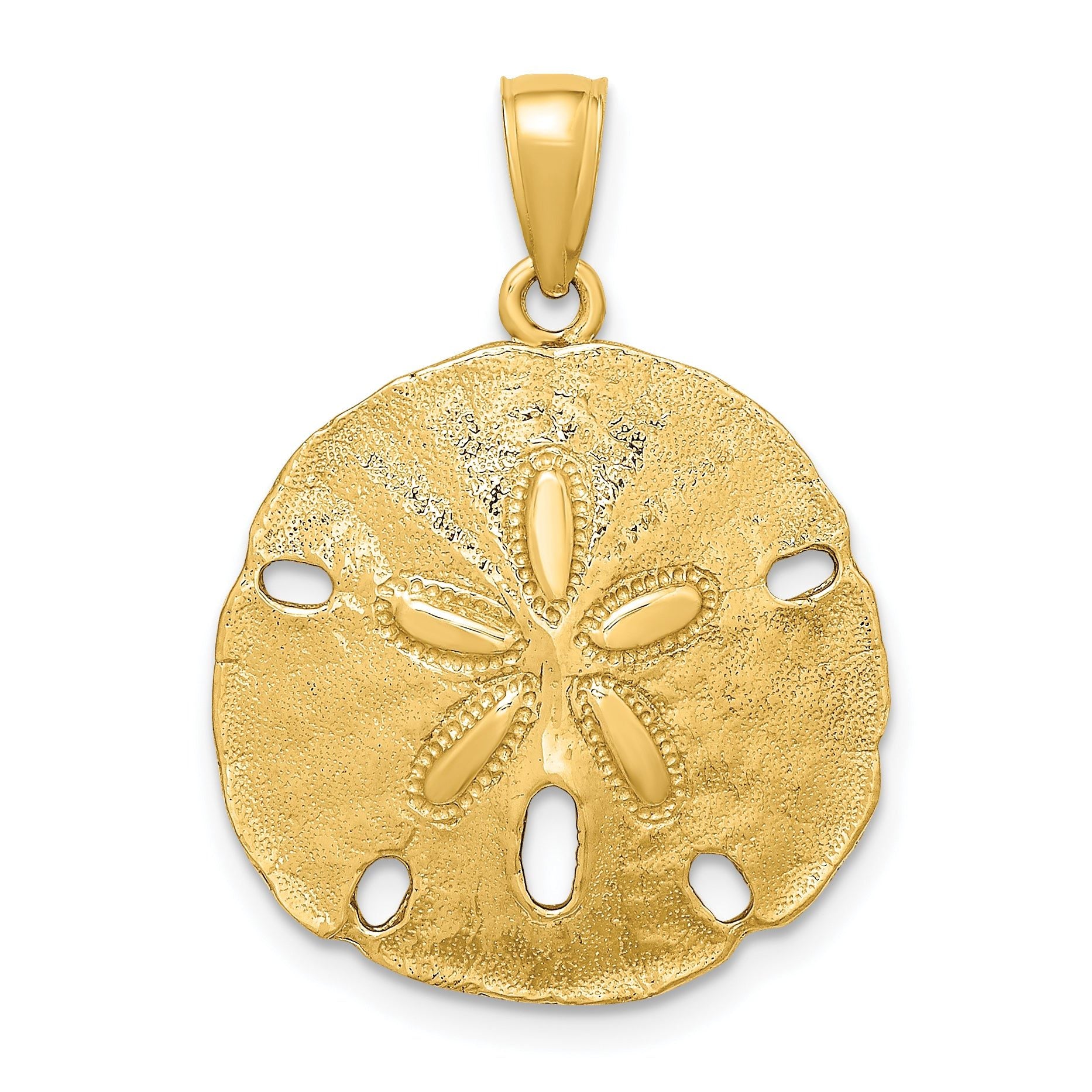 14K Polished Sand Dollar Charm Main image
