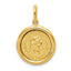14K Gold St. Christopher Medal Pendant with Polished and Satin Finish