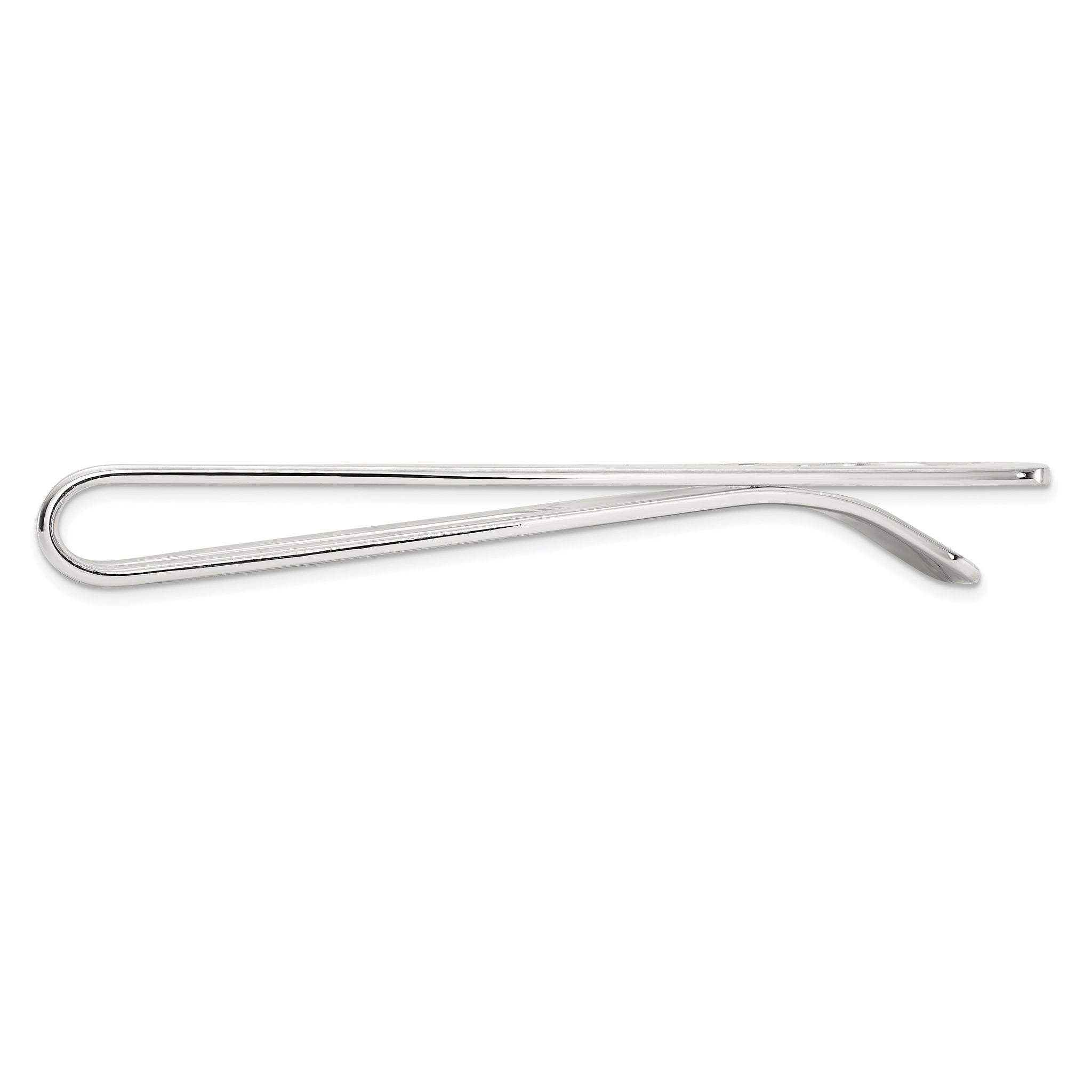 Sterling Silver Rhodium-plated Polished Cut Out Dollar Sign Money Clip