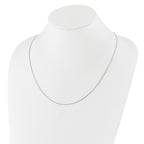 14K White Gold Adjustable 1mm  D/C Box Chain