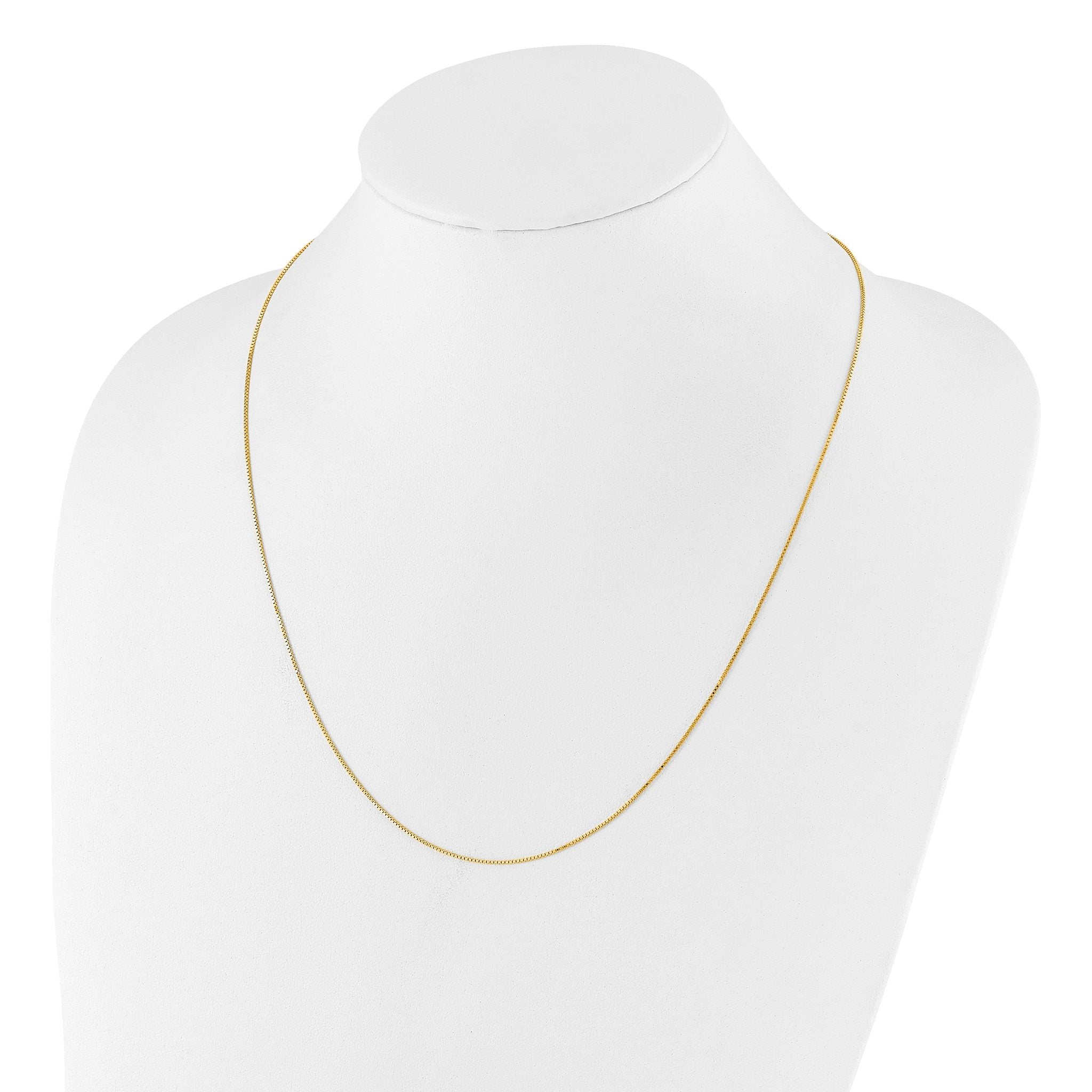 Adjustable Box Chain in Gold-Plated Sterling Silver