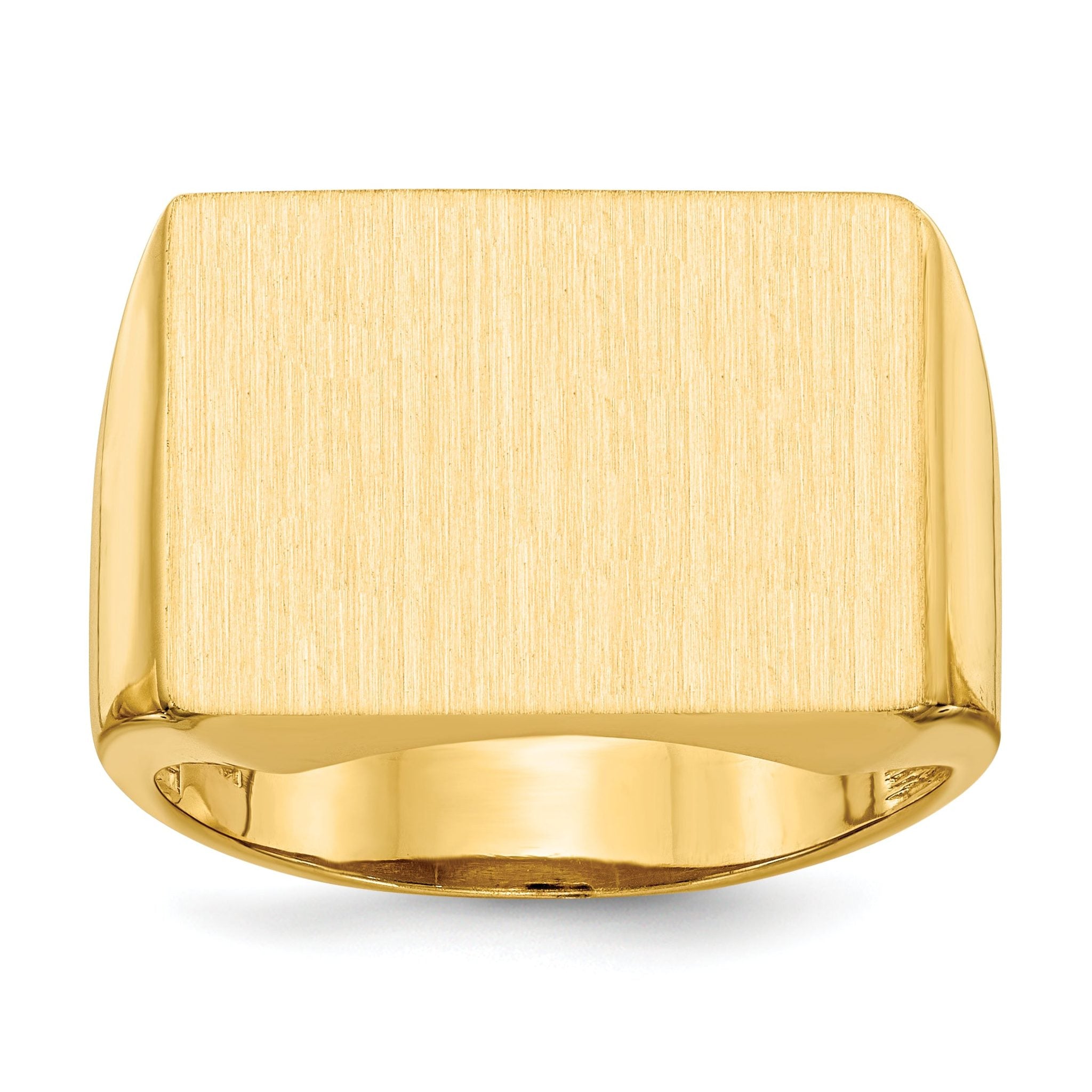 14k 14.5x19.5mm Open Back Men's Signet Ring Main image