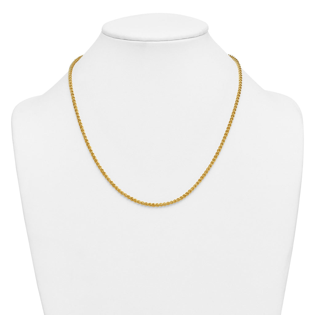 14K Gold Filled Wheat Chain Necklace in 2.8mm Width
