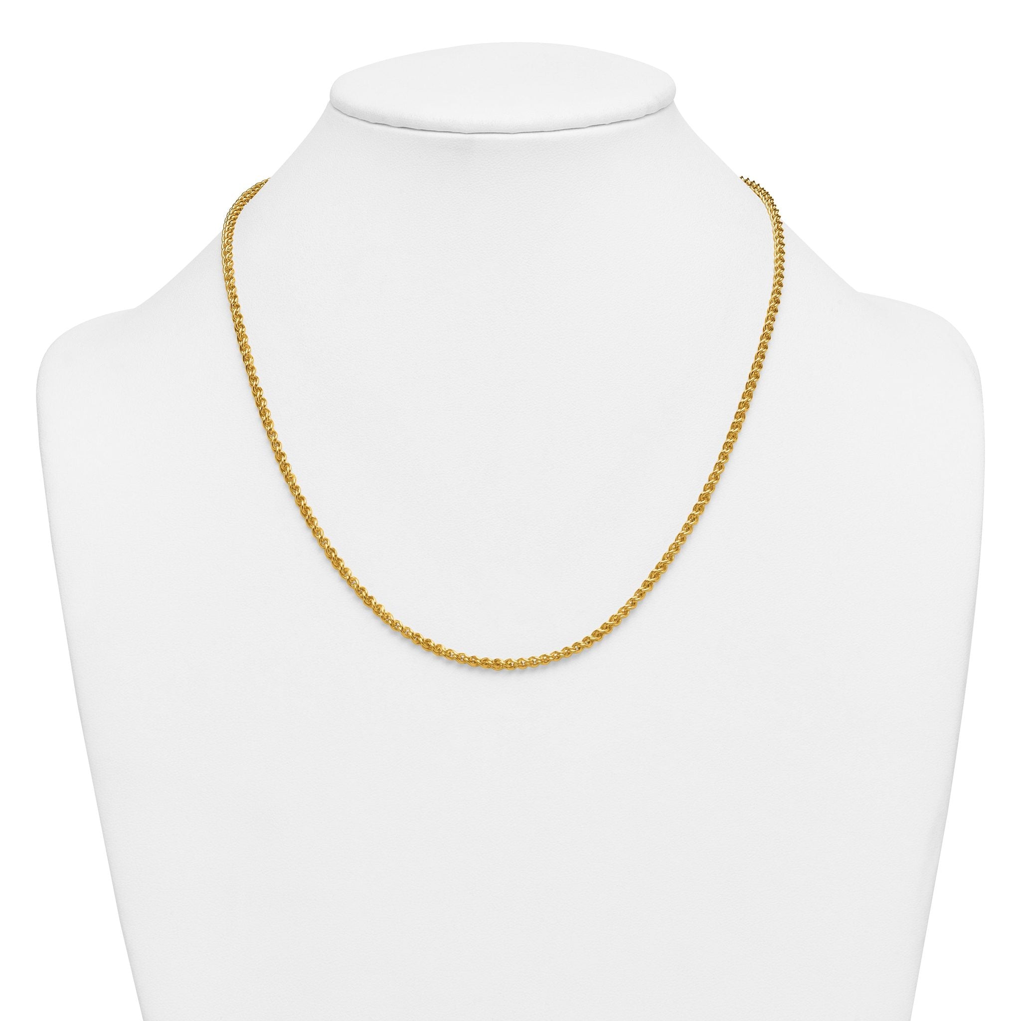 14K Gold Filled Wheat Chain Necklace in 2.8mm Width