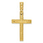 14k Polished Diamond-cut Fancy Latin Cross Pendant