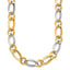 14K Two-Tone Polished Open Link Necklace with Fancy Lobster Clasp
